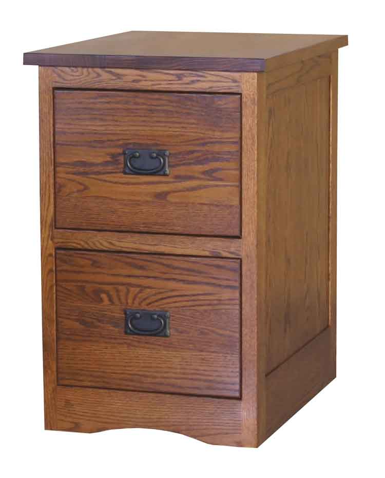 Amish Mission File Cabinet w/Flush Flat Front - Click Image to Close